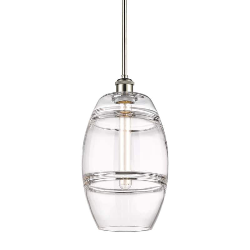 Innovations Lighting 516-1S-10-8 Vaz Pendant Vaz 8" Wide Mini Pendant - Polished Nickel / Clear