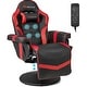 preview thumbnail 6 of 5, Massage Gaming Recliner Adjustable Racing Swivel Chair Blue/Black/Red Red