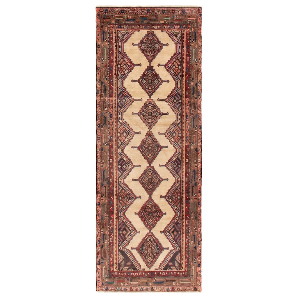 ECARPETGALLERY Hand-knotted Andelz Cream Wool Rug - 3'5 x 9'1