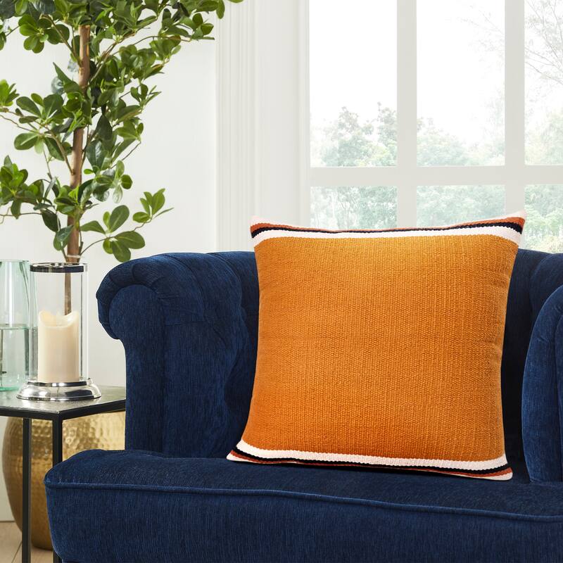Sevita Southwestern Bordered Stripe Throw Pillow