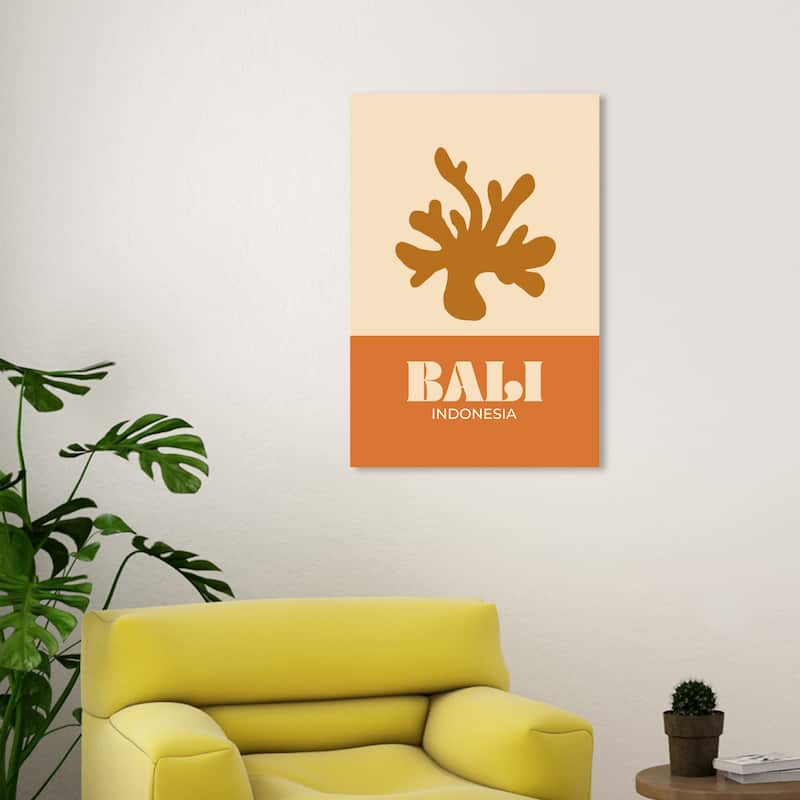Wynwood Studio Canvas World and Countries Travel to Bali Brown and Vanilla Modern & Contemporary Wall Art Canvas Print