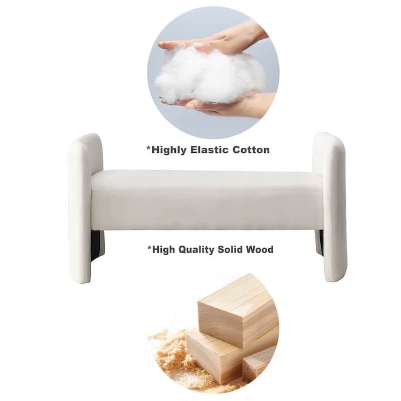 52" Bench for Bedroom End of Bed Modern Contemporary Design Ottoman Couch Long Bench Window Sitting Fireplace Bench, Velvet
