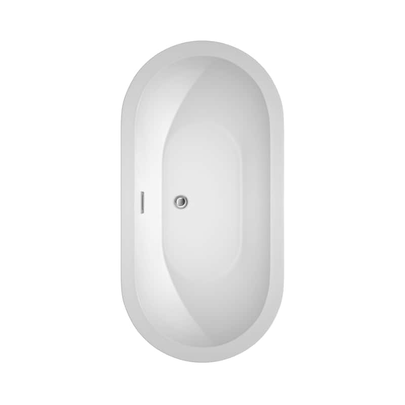 Wyndham Collection Soho 60-inch White Freestanding Soaking Bathtub