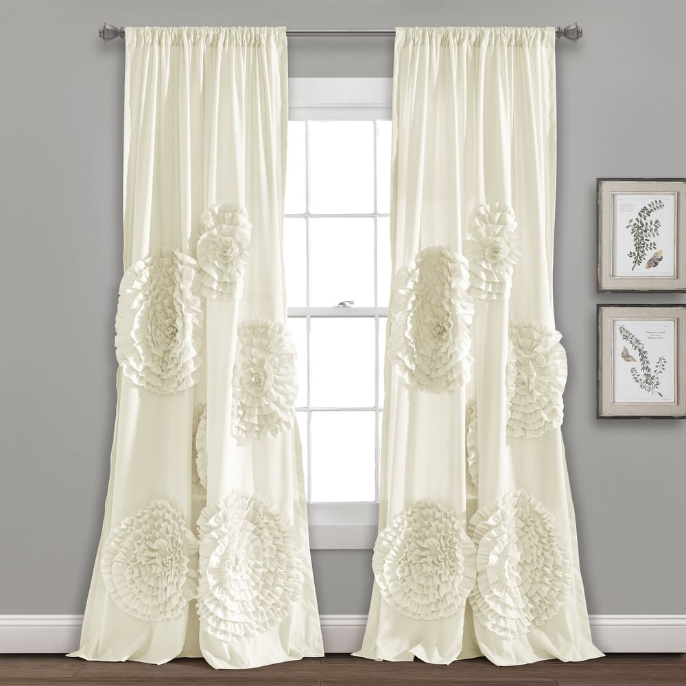Silver Orchid Ince Flora Curtain Panel