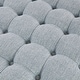 preview thumbnail 4 of 5, Martha Stewart Terri Blue Skirted Tufted 32 inches Round Ottoman