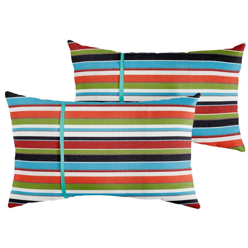 Sorra Home Sunbrella Outdoor Single Petite Flange Pillow Set of 2