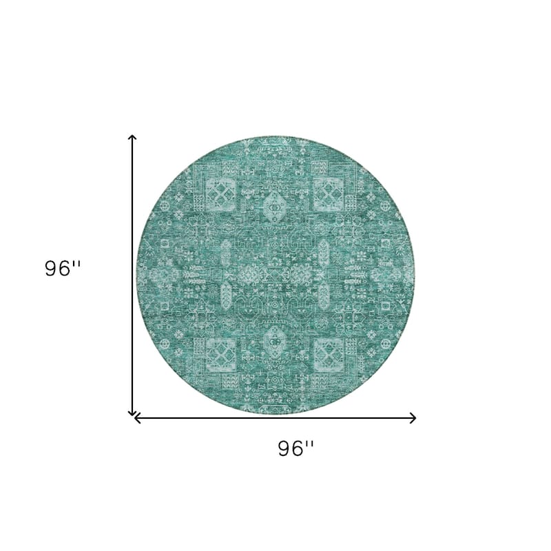 HomeRoots Oriental Transitional Rectangle Outdoor Rug