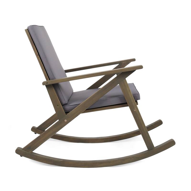 GUS ROCKING CHAIR with Soft Cushions and Durable Wooden Frame, Perfect for Indoor and Outdoor