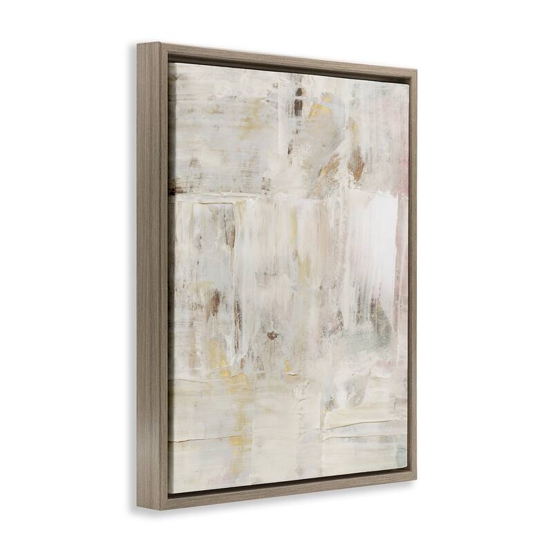 Stupell Natural Abstract Pattern Framed Floater Canvas Wall Art Design By Victoria Barnes