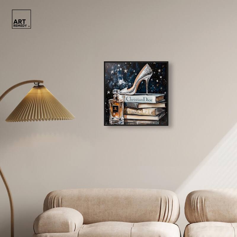Sparkling Stars Heel Canvas by Art Remedy