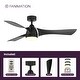 preview thumbnail 9 of 17, Fanimation Klear 56 inch Indoor/Outdoor Smart Ceiling Fan with LED CCT Select Light Kit and Remote - Black