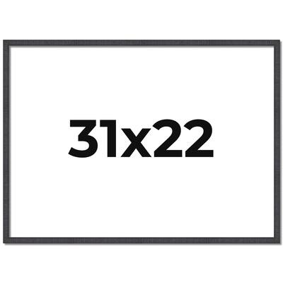 31x22 Frame Brown Solid Wood Picture Frame - Complete Modern Photo