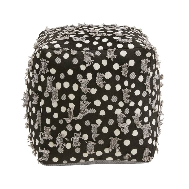 Brunico Upholstered Square Pouf Ottoman by iNSPIRE Q Bold