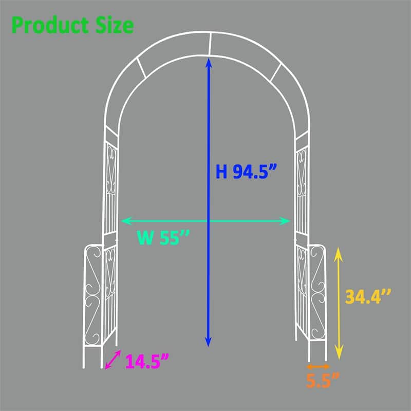 Great Metal Garden Arch for Climbing Plants