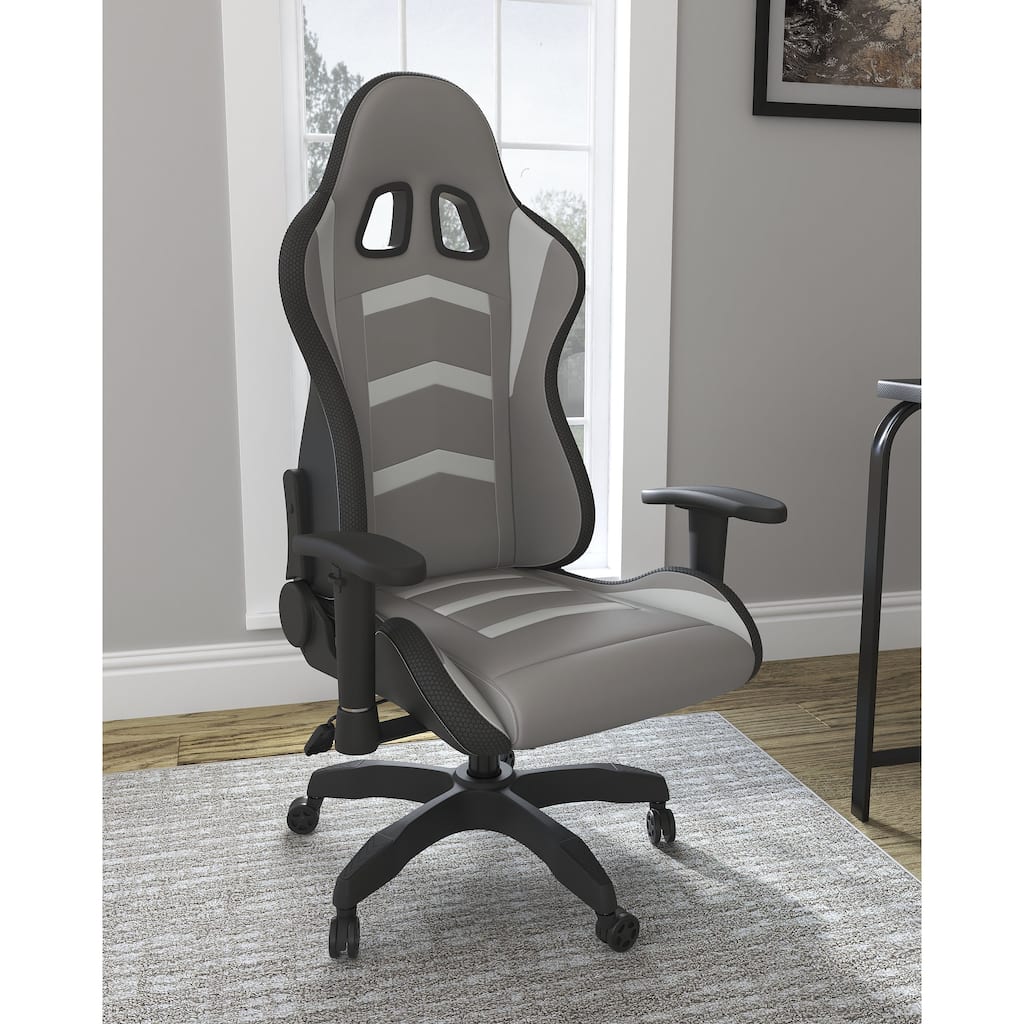 Signature Design by Ashley Lynxtyn White/Gray Home Office Desk Chair