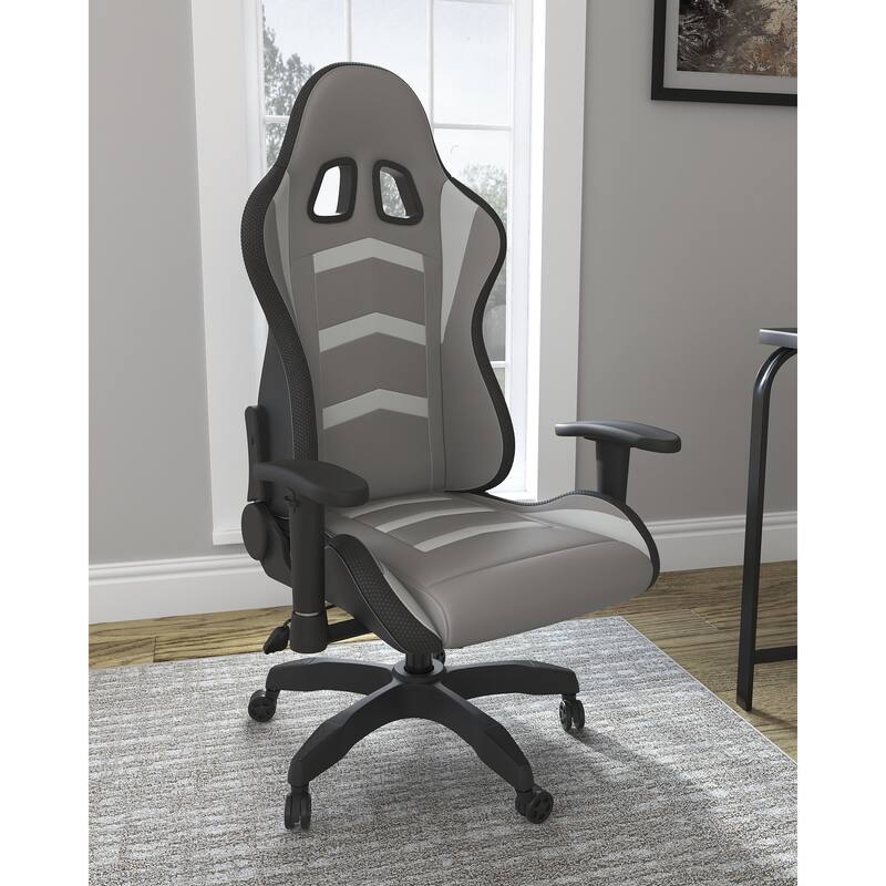 Signature Design by Ashley Lynxtyn White/Gray Home Office Desk Chair - White/Grey