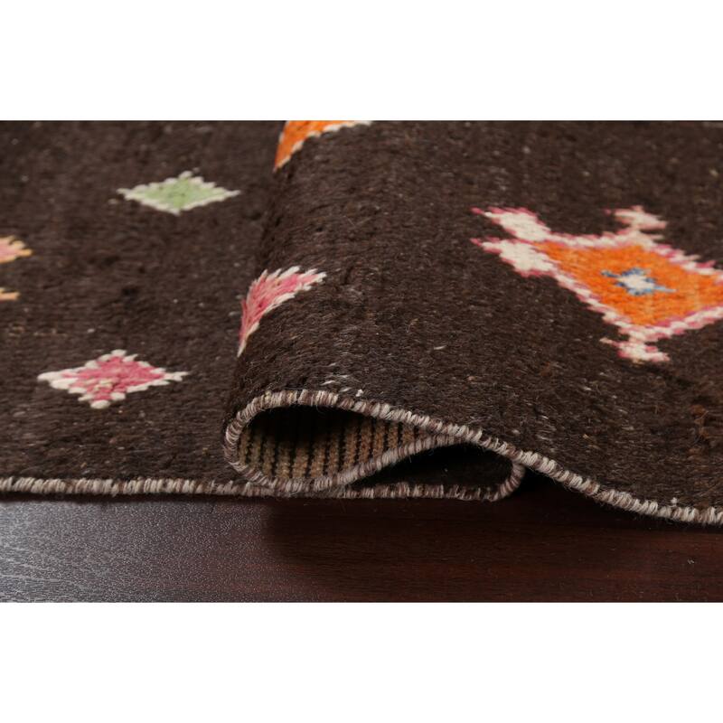 Tribal Geometric Oriental Moroccan Runner Rug Wool Hand-knotted Carpet - 2'0" x 8'10"