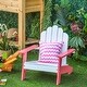preview thumbnail 19 of 30, Outsunny Kids Pine Wood Adirondack Lounger Chair with Slat Style Backrest and Wide Seat for Age 1-4 - 20" x 19.75" x 20.75"