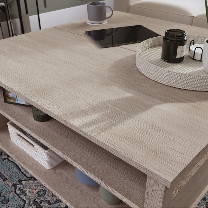 Lift-top Coffee Table, Brown finish,Lift-top design with spacious surface for work or leisure