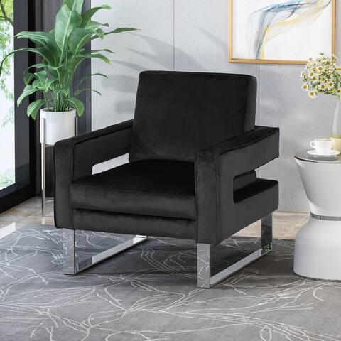 Kirkwood Modern Glam Velvet Club Chair by Christopher Knight Home - 31.50"D x 29.75"W x 33.00"H