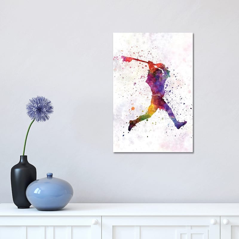 iCanvas "Lacrosse Man Player I" by Paul Rommer Canvas Print - 18x12x1.5