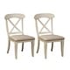 preview thumbnail 1 of 8, The Gray Barn Broken Bison Bisque with Natural Pine X-back Dining Chair