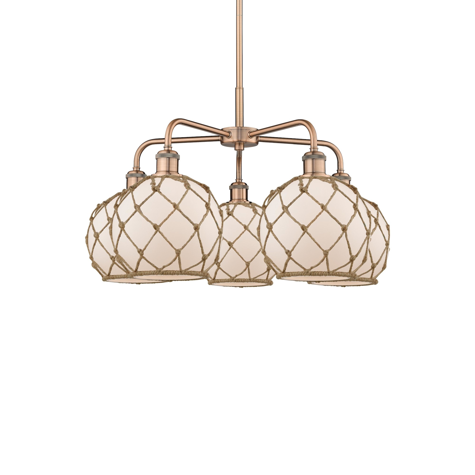Innovations Lighting 516-5CR-16-27 Farmhouse Rope Chandelier Farmhouse