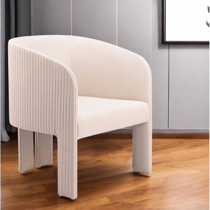 HomeRoots 25" Beige Upholstered Arm Chair - 25' X '29.1' X '23 - 25' X '29.1' X '23