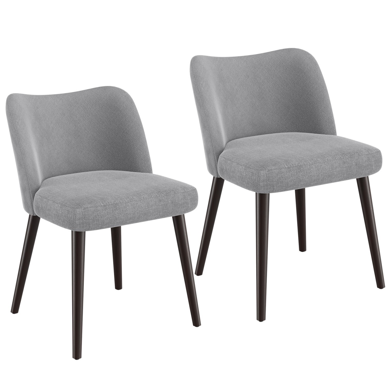 HOMYKA Upholstered Dining Chairs Set of 2, Modern Fabric Dining Room Kitchen Side Chair - N/A