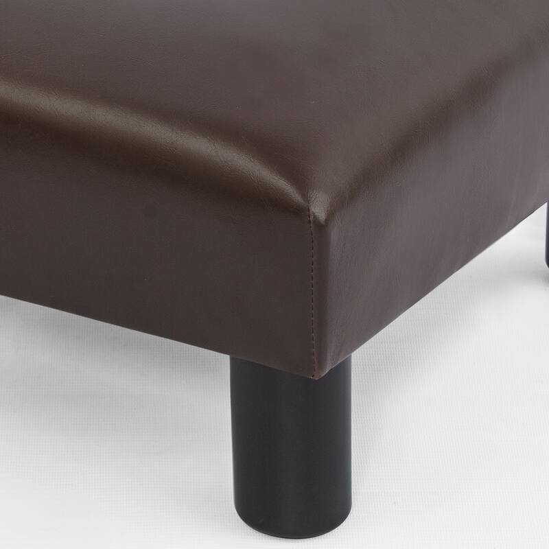 Adeco Small Ottoman Upholstered Footrest Pet Steps Dog Stairs Stool