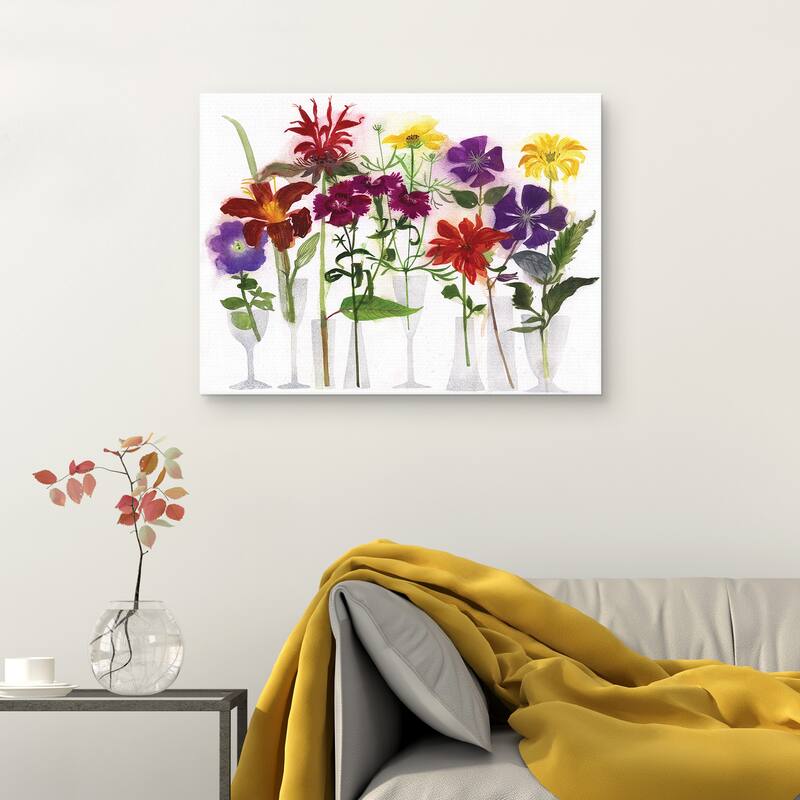 Rainy Day Flowers by Maret Hensick Canvas Art Print