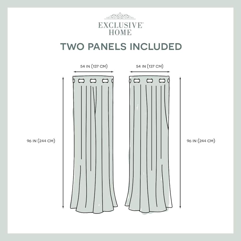 ATI Home Finesse Branch Print Grommet Top Curtain Panel Pair