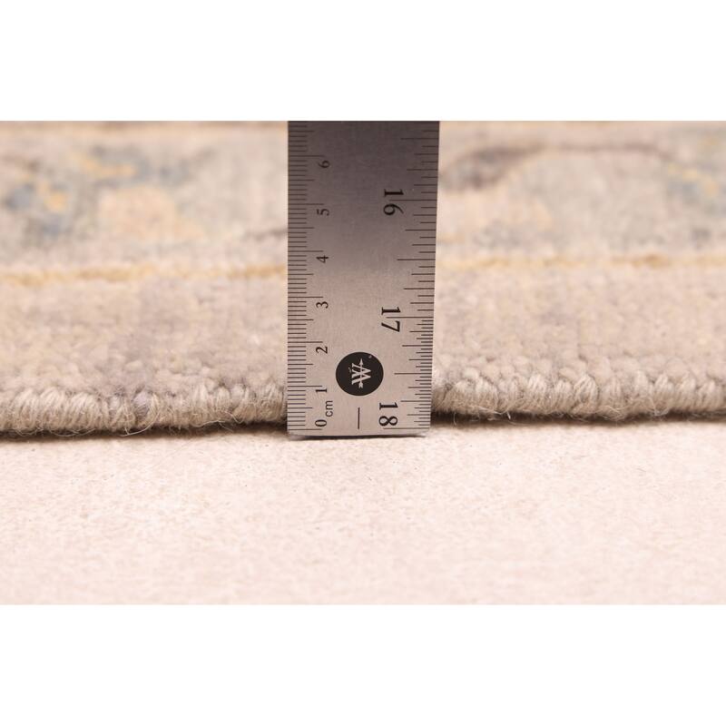 ECARPETGALLERY Hand-knotted Finest Agra Jaipur Light Grey Wool Rug - 8'0 x 11'3