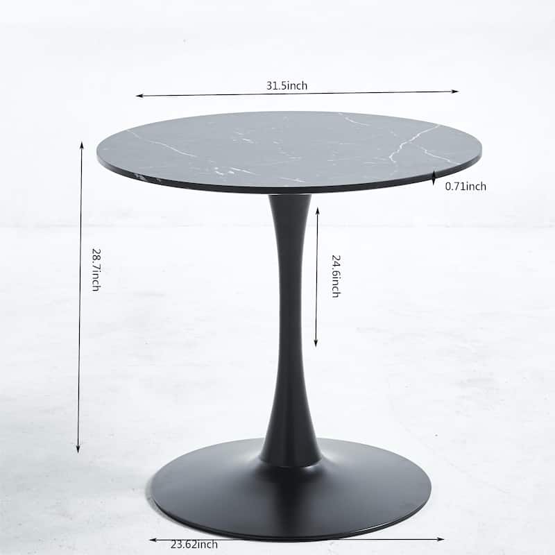 Tulip Special Dining Table,BLACK marble color top,MDF Dining Table , Kitchen Table,exective desk