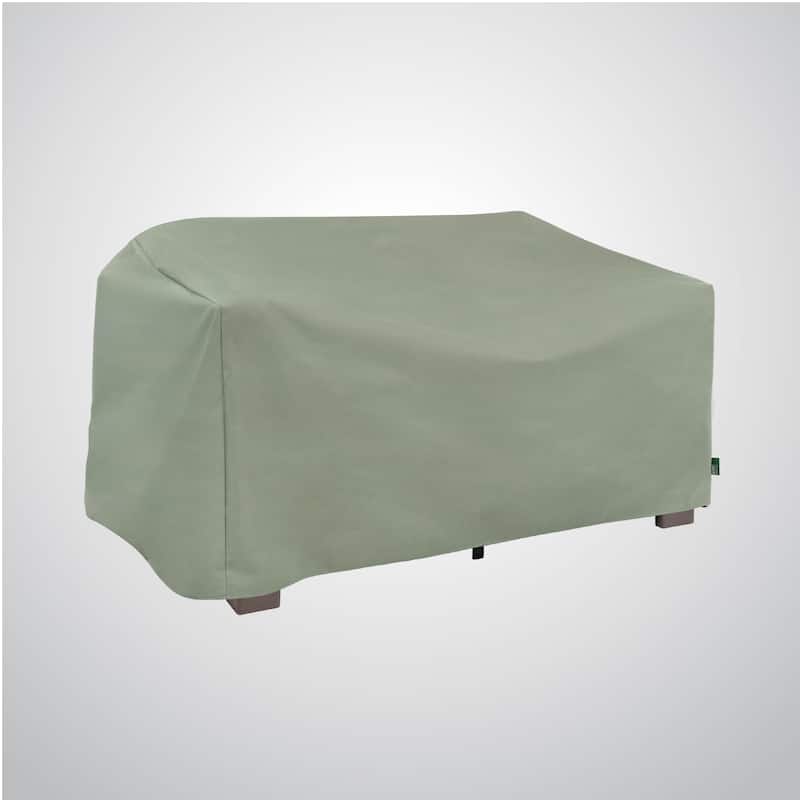 Modern Leisure Basics Patio Loveseat Cover, Small, 55"L X 33"W X 38"H, Sage - 55"L x 33"W x 38"H