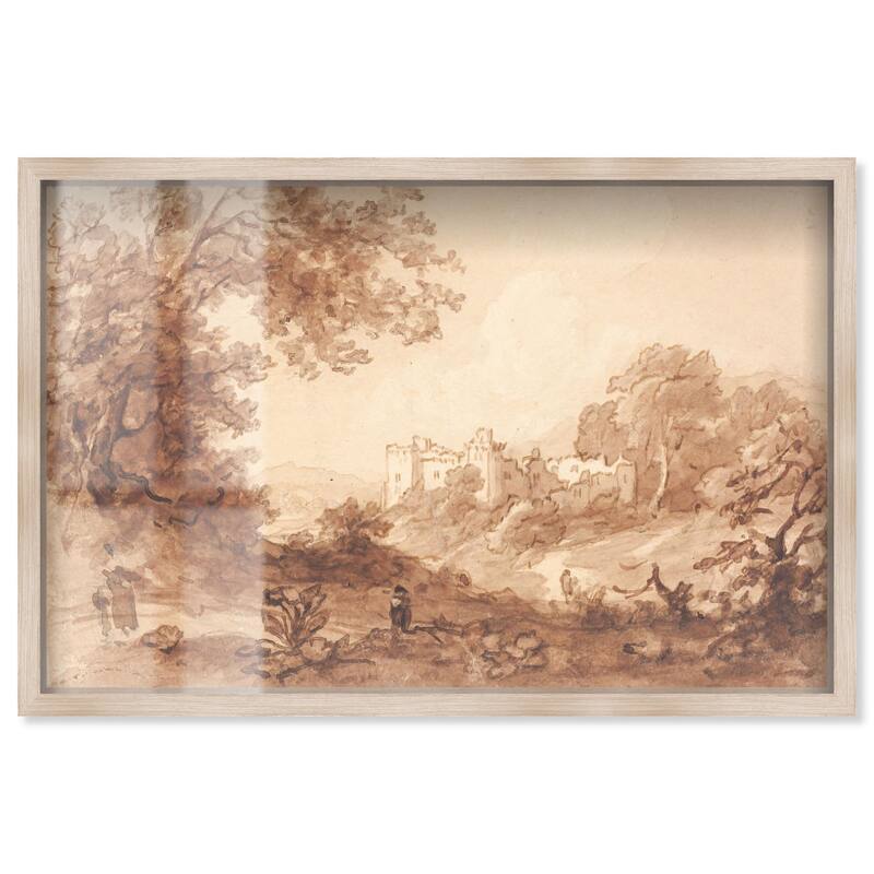 Carew Castle Shadowbox by Art Remedy - Natural - 54" x 36"