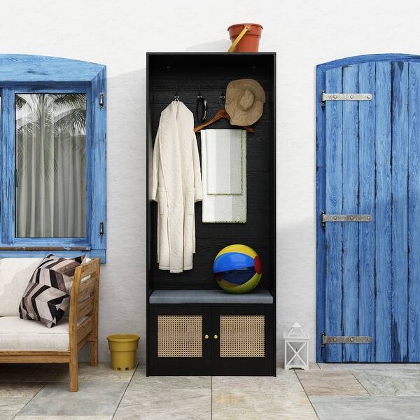 Effortless Elegance HighQuality Storage and Display Hall Tree Closet