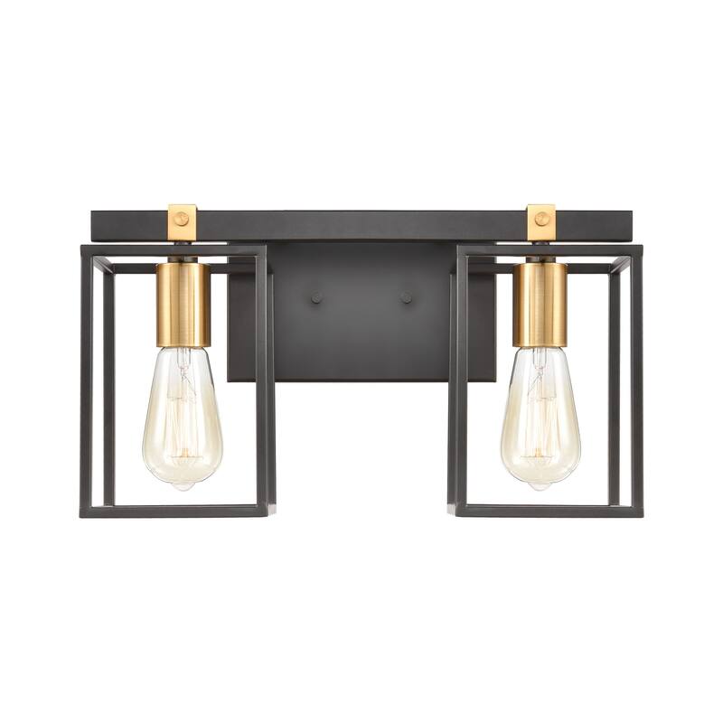 Elk Home Cloe Matte Black Metal 2 Light Vanity Light