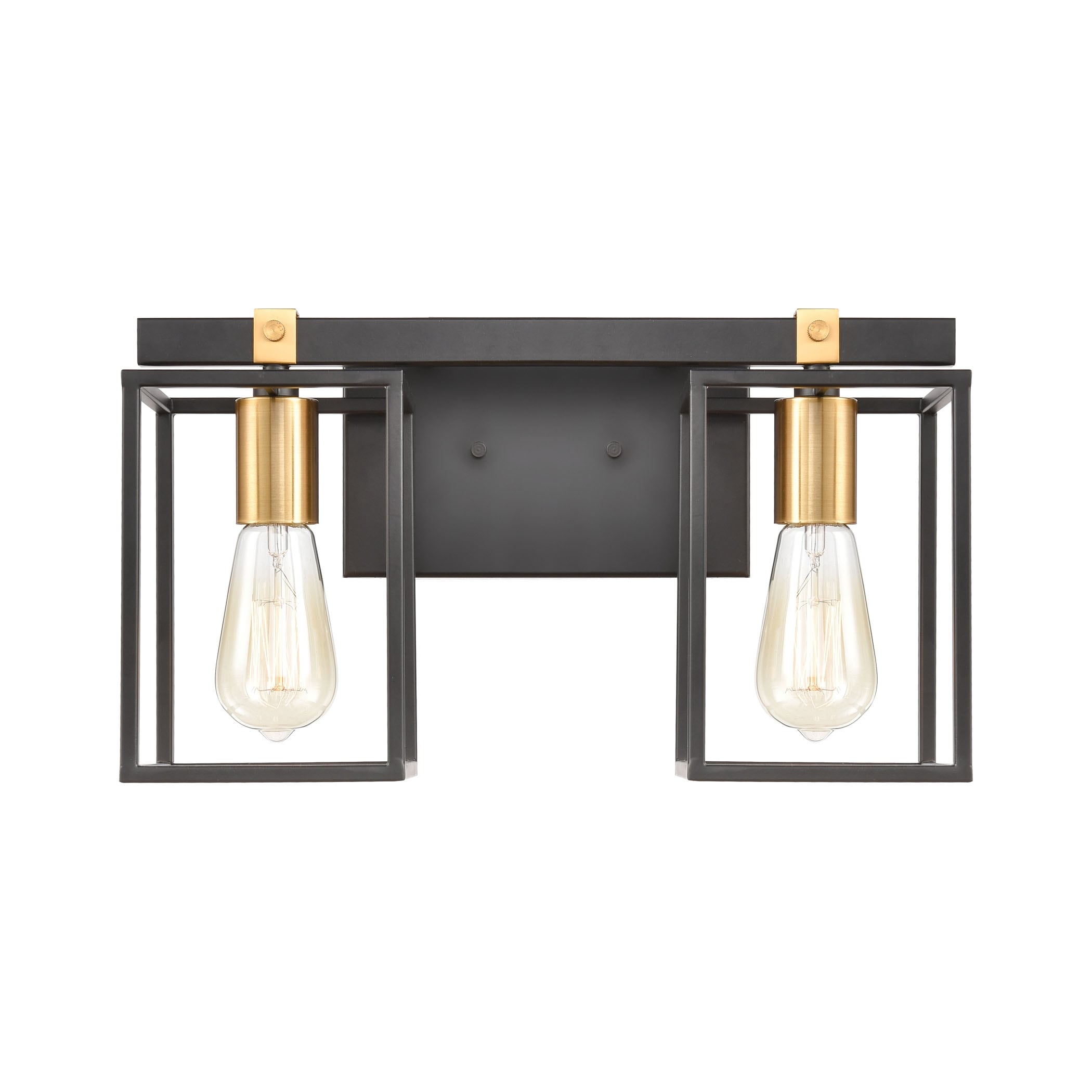 Elk Home Cloe Matte Black Metal 2 Light Vanity Light
