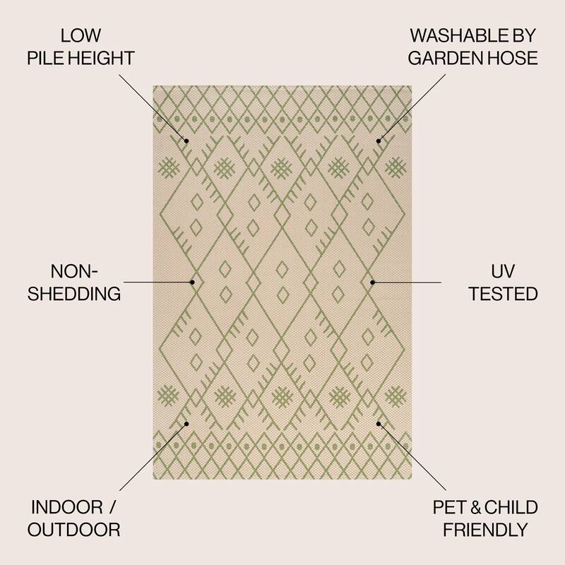 JONATHAN Y Zolak Moroccan Indoor/Outdoor Area Rug
