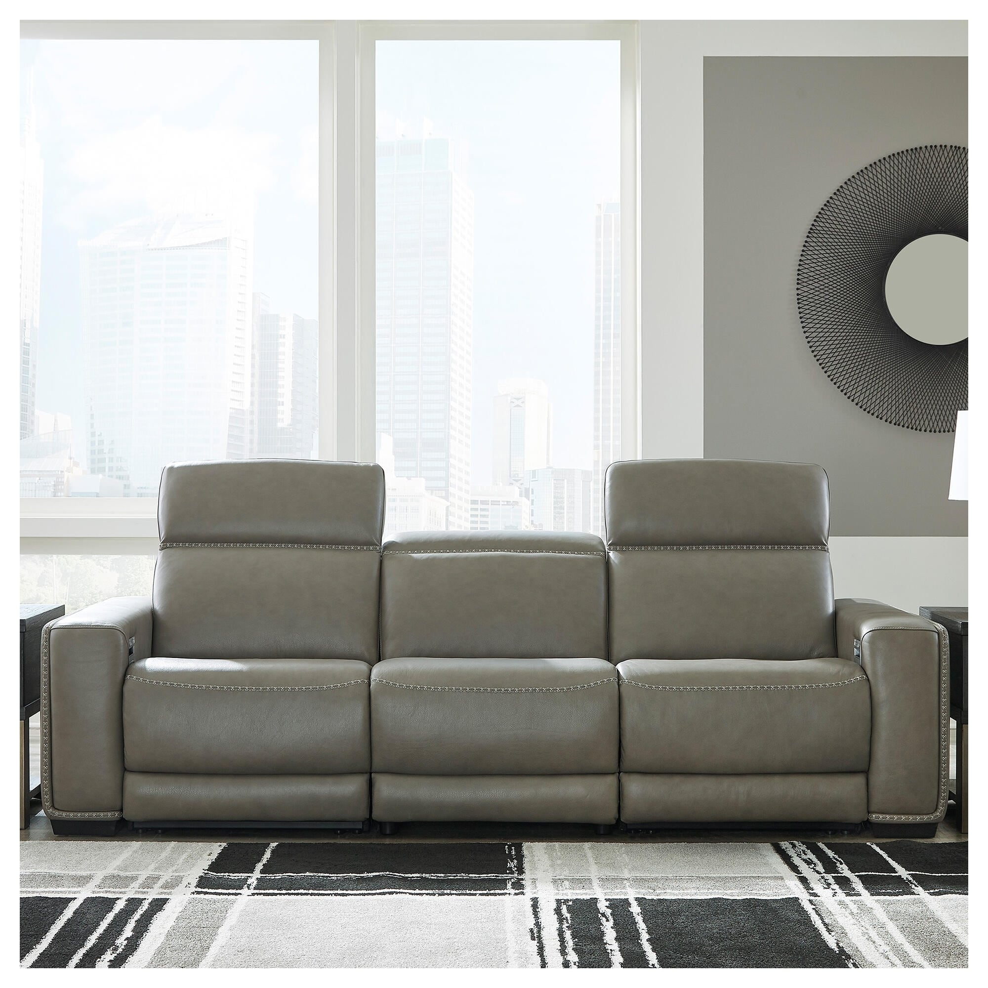 Signature Design by Ashley Correze Gray 3-piece Power Reclining Sofa - 116.5"W x 41"D x 33.25"H