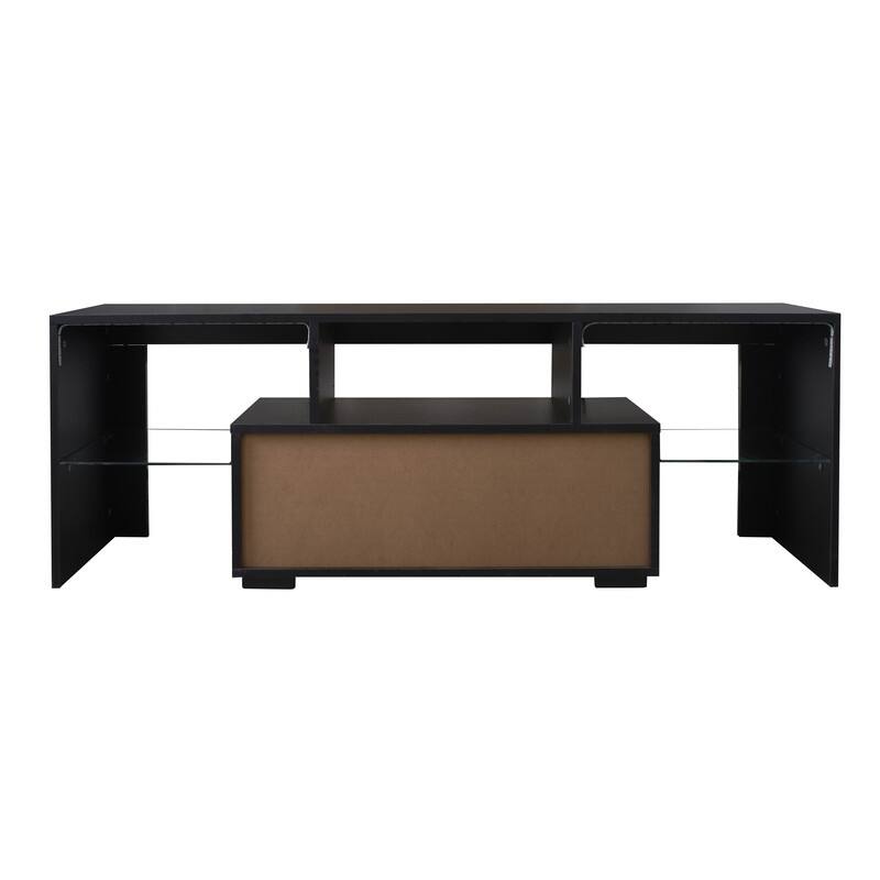Entertainment TV Stand, Large TV Stand TV Base Stand with LED Light TV Cabinet