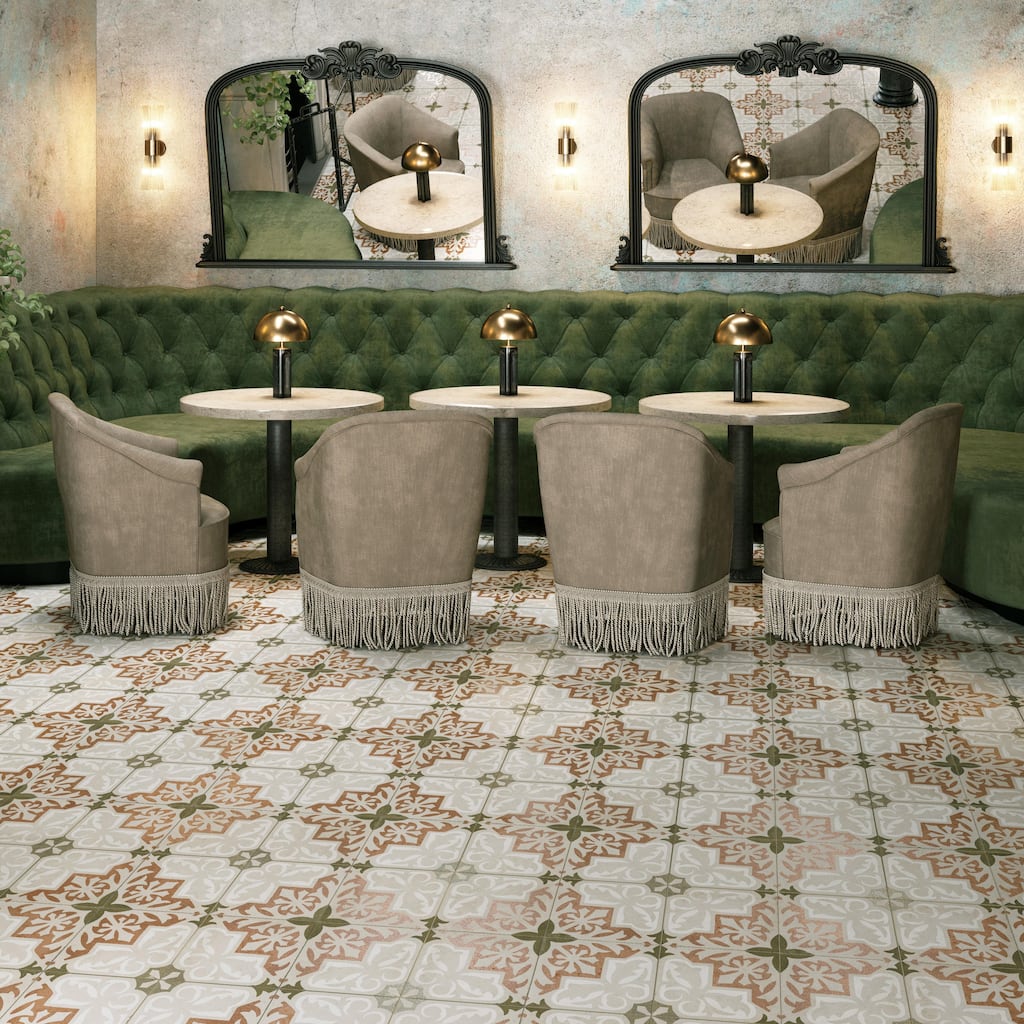 Merola Tile Kings Paname Bastille 17-5/8" x 17-5/8" Ceramic Floor and Wall Tile