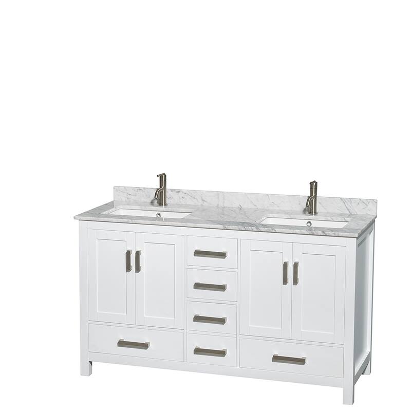 Wyndham Collection Sheffield Double Vanity Set, Medicine Cabinets
