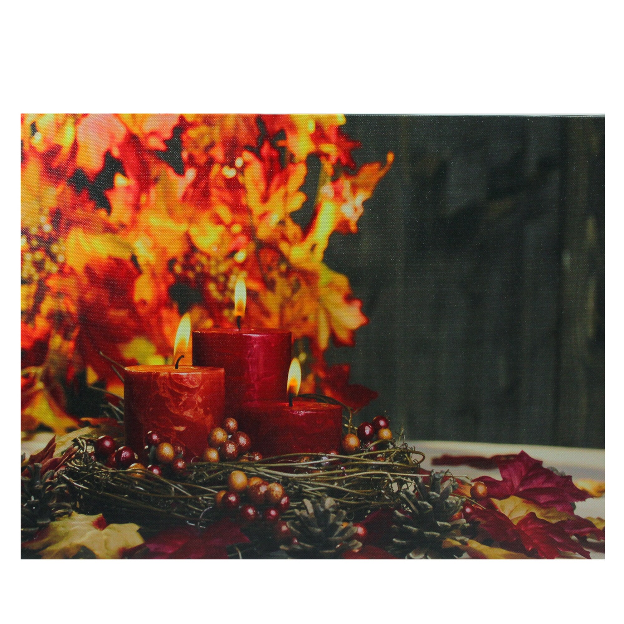 Shop 15 75 Red And Yellow Led Lighted Candles Festive Fall Autumn