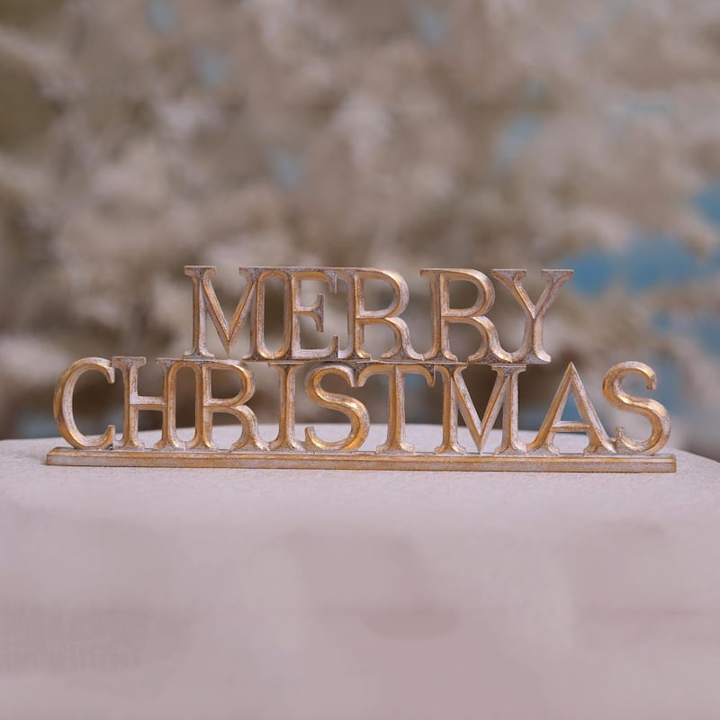 Novica Handmade Merry Christmas Wood Holiday Decor