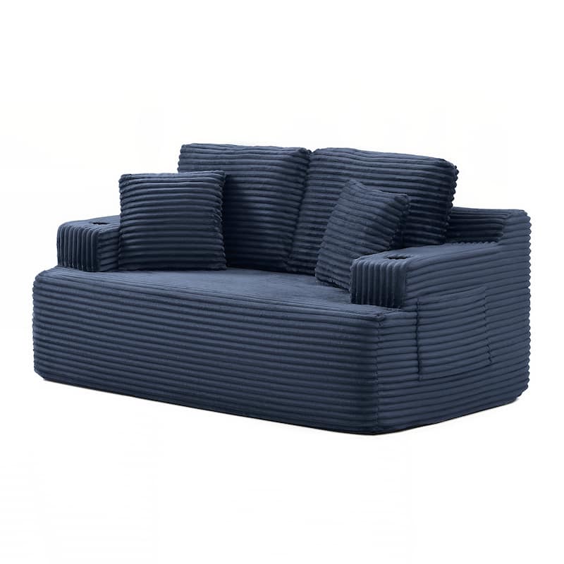 66.5''Boneless Sofa Couch with 2 Pillows Extra