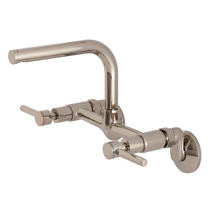 Concord 8 in. Adjustable Center Wall Mount Kitchen Faucet - Polished Nickel