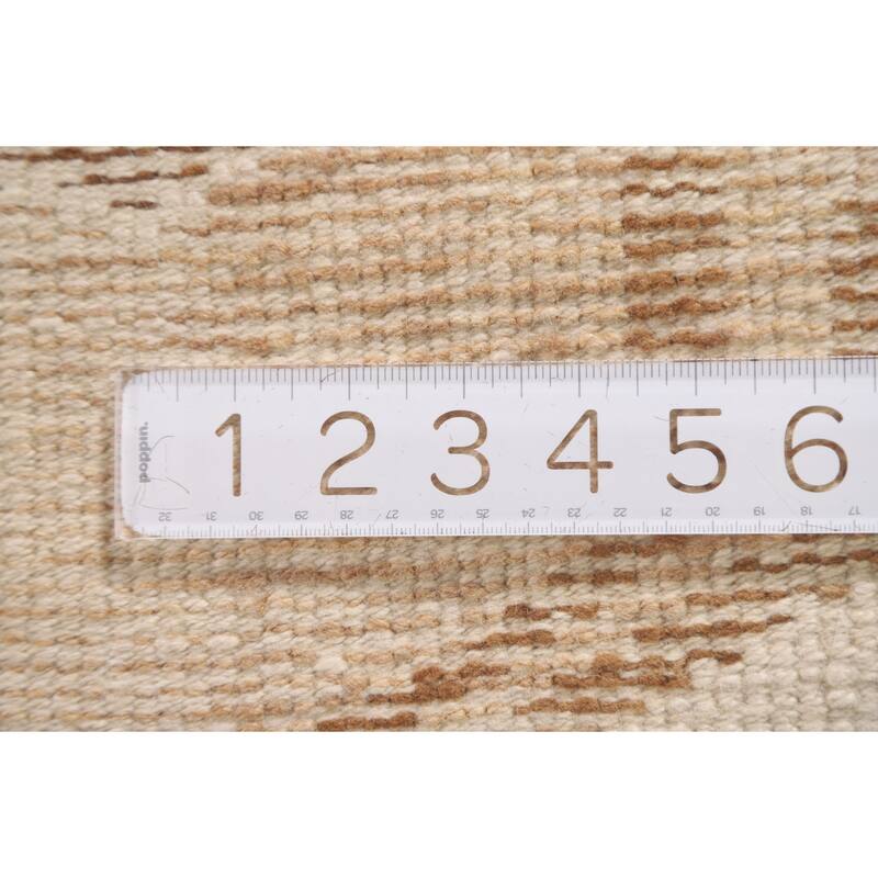 Anatolian Turkish Runner Rug Hallway Handmade Beige Wool Carpet - 2'10"x 12'7"