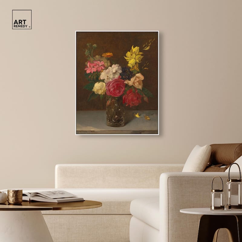 Babcock Flowers in Cut Glass Canvas by Art Remedy